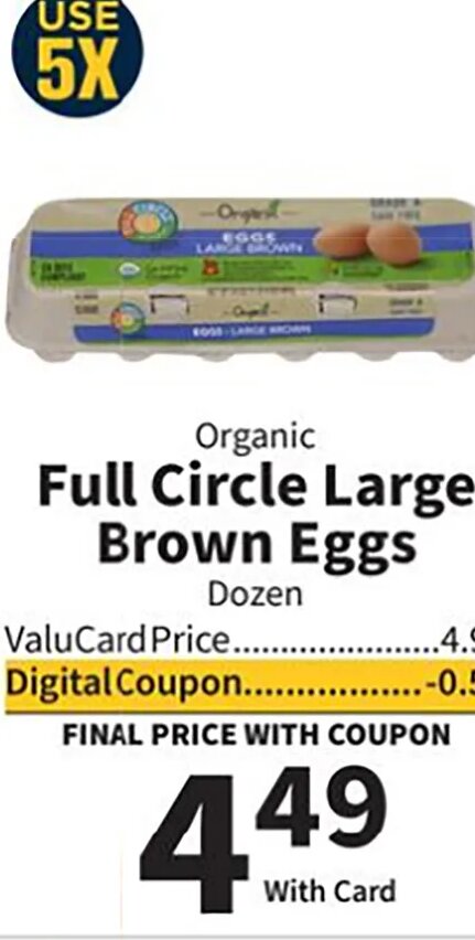 Full Circle Large Brown Eggs at Food City