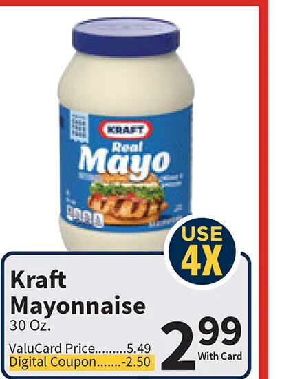 Kraft Mayonnaise at Food City