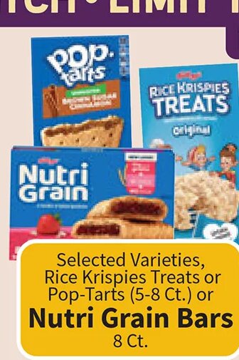Rice Krispies Treats or Nutri Grain Bars