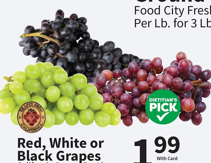 Red, White or Black Grapes