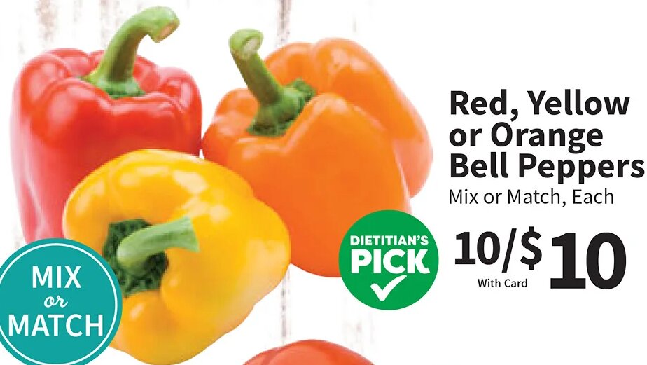 Red, Yellow or Orange Bell Peppers