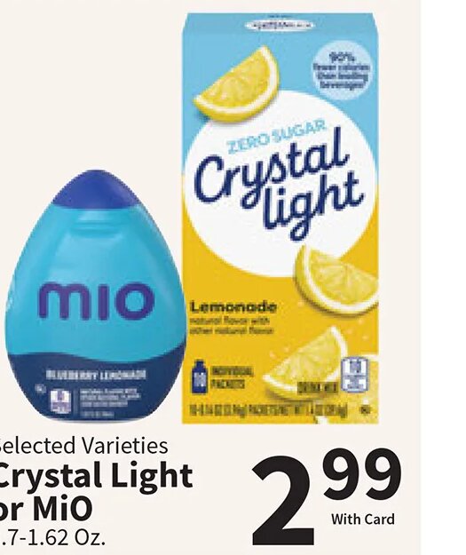 Crystal Light or MiO