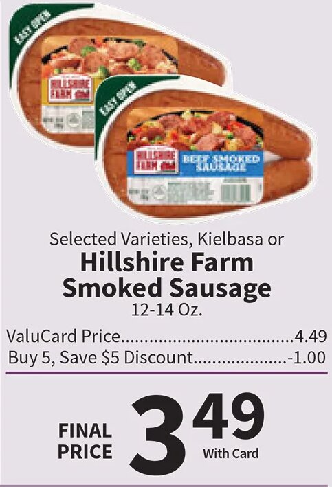 Hillshire Farm Smoked Sausage at Food City
