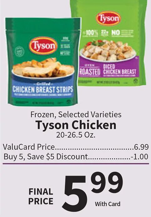Tyson Chicken at Food City