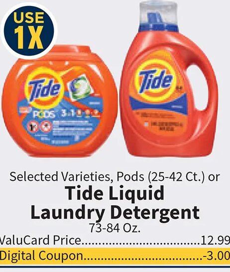 Tide Liquid Laundry Detergent at Food City
