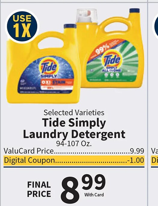 Tide Simply Laundry Detergent at Food City