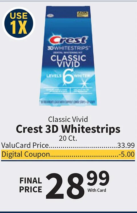 Crest 3D Whitestrips at Food City