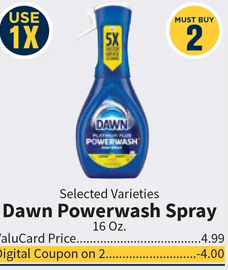 Dawn Powerwash Spray at Food City