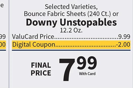 Downy Unstopables at Food City