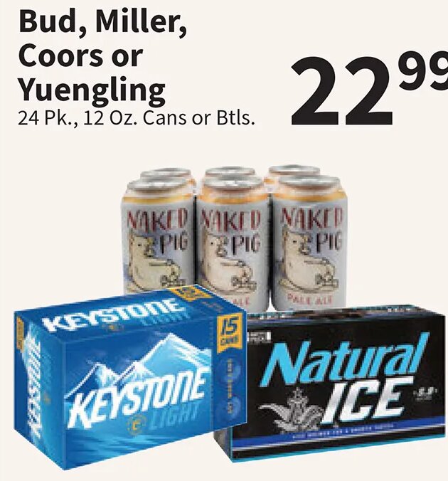 Bud, Miller, Coors or Yuengling