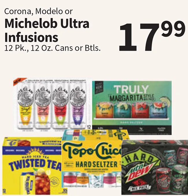Corona, Modelo or Michelob Ultra Infusions at Food City