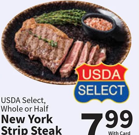 New York Strip Steak at Food City