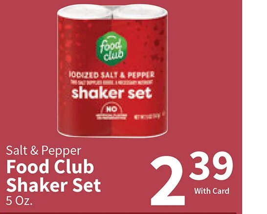 Food Club Shaker Set