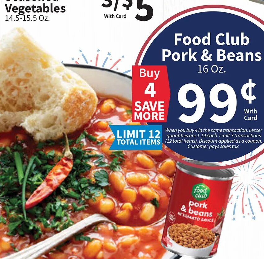 Food Club Pork & Beans at Food City