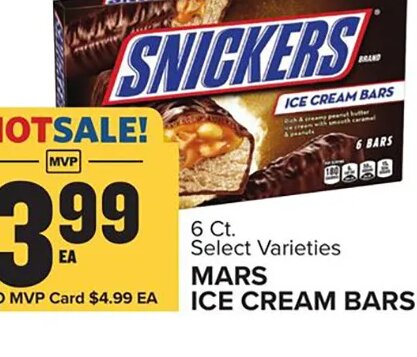 Mars Ice Cream Bars at Food Lion