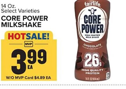 Core Power Milkshake at Food Lion