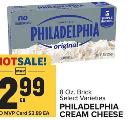 Philadelphia Cream Cheese at Food Lion