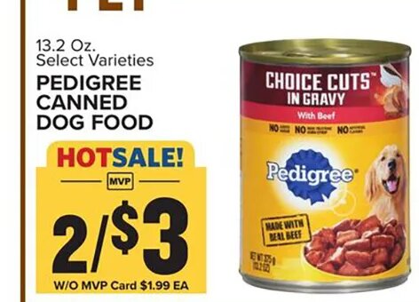 Pedigree Canned Dog Food at Food Lion