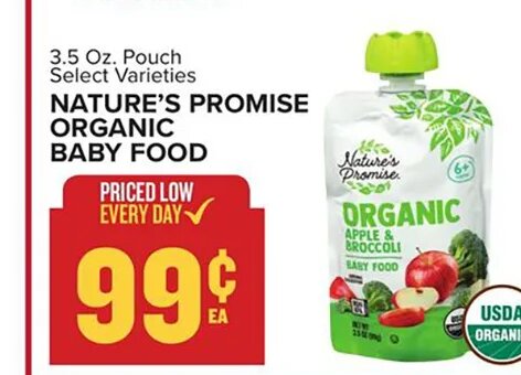 NATURE'S PROMISE ORGANIC BABY FOOD