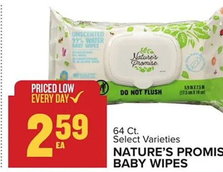 NATURE'S PROMISE BABY WIPES