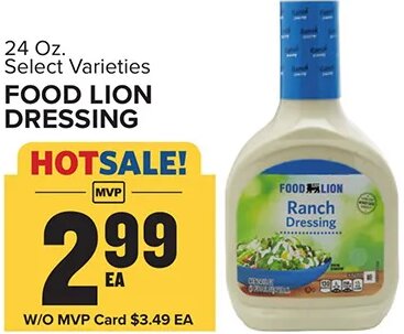 FOOD LION DRESSING