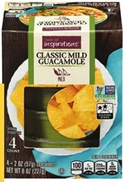 TASTE OF INSPIRATIONS CLASSIC MILD GUACAMOLE SNACK PACK