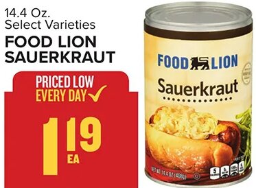 FOOD LION SAUERKRAUT