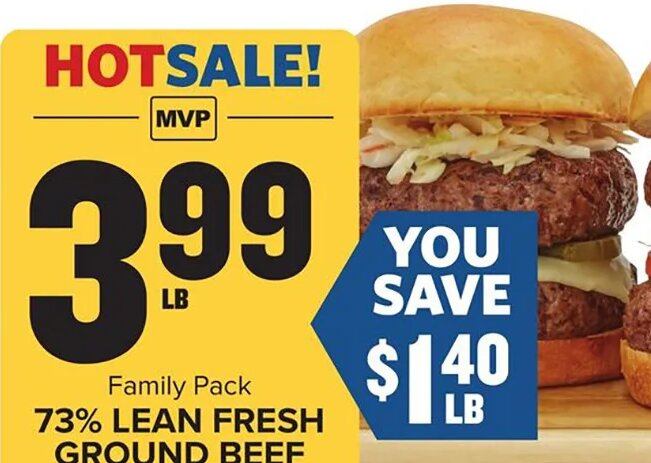 73% LEAN FRESH GROUND BEEF
