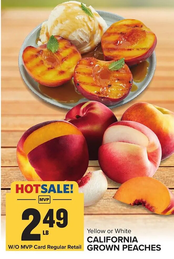 CALIFORNIA GROWN PEACHES