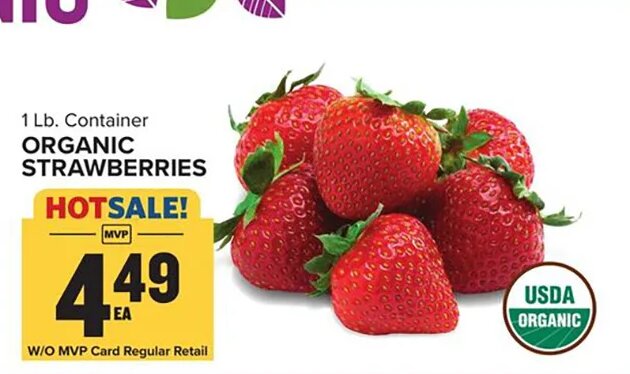 Organic Strawberries at Food Lion