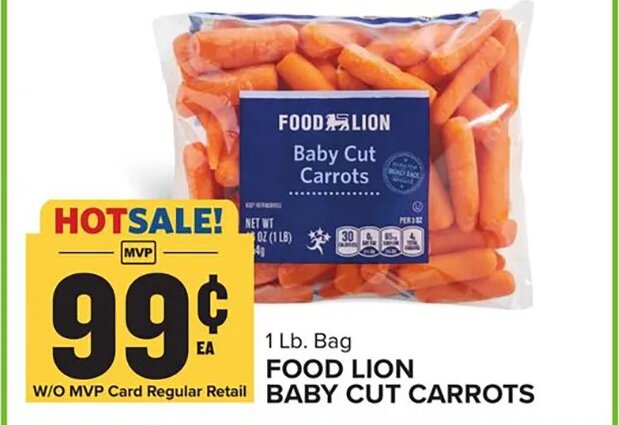 FOOD LION BABY CUT CARROTS