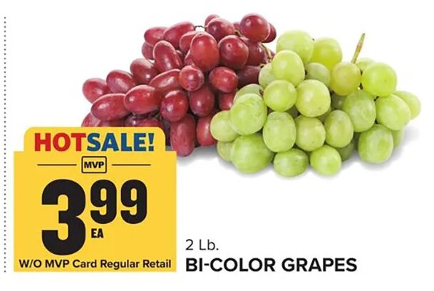 Bi-Color Grapes at Food Lion