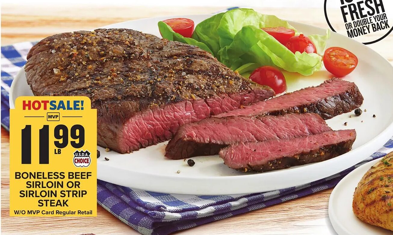 Boneless Beef Sirloin or Sirloin Strip Steak at Food Lion