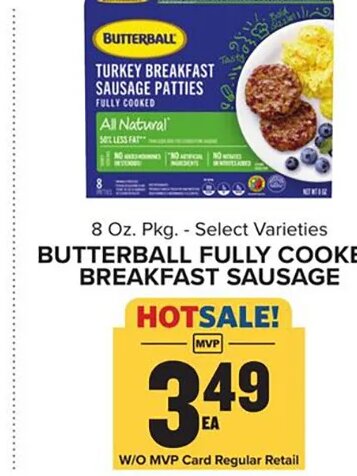 Butterball Fully Cooked Breakfast Sausage at Food Lion