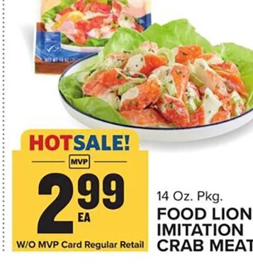 FOOD LION IMITATION CRAB MEAT