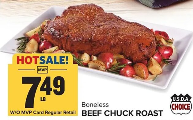 Boneless Beef Chuck Roast at Food Lion