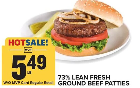 73% Lean Fresh Ground Beef Patties at Food Lion