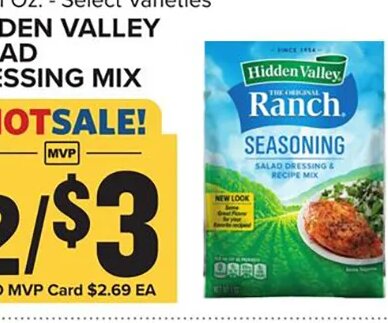 Hidden Valley Salad Dressing Mix at Food Lion