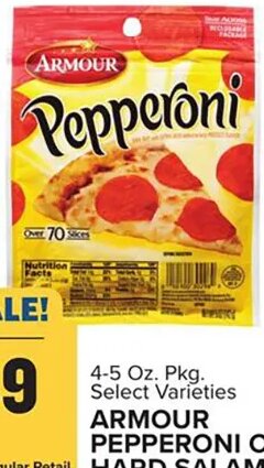 ARMOUR PEPPERONI OR HARD SALAMI