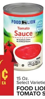 FOOD LION TOMATO SAUCE