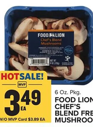 FOOD LION CHEF'S BLEND FRESH MUSHROOMS