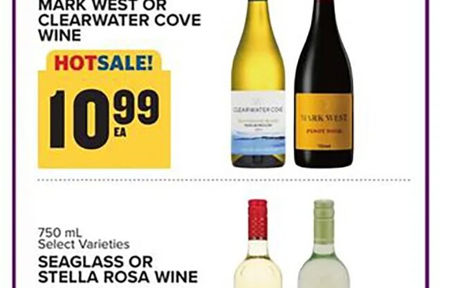 Mark West or Clearwater Cove Wine at Food Lion