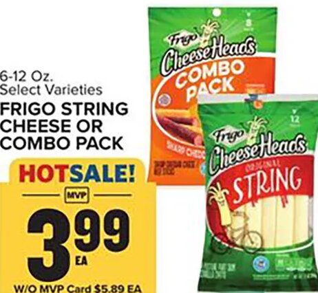 Frigo String Cheese or Combo Pack at Food Lion