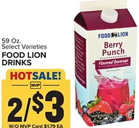 FOOD LION DRINKS