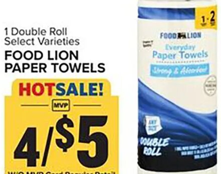 Food Lion Paper Towels at Food Lion