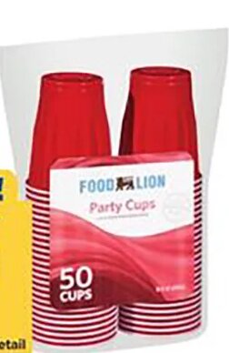 FOOD LION PARTY CUPS