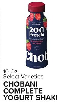 CHOBANI COMPLETE YOGURT SHAKE