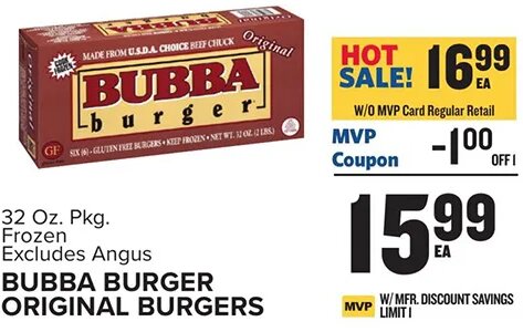 BUBBA BURGER ORIGINAL BURGERS