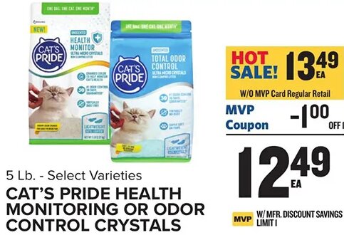 CAT'S PRIDE HEALTH MONITORING OR ODOR CONTROL CRYSTALS