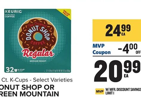 Donut Shop or Green Mountain at Food Lion